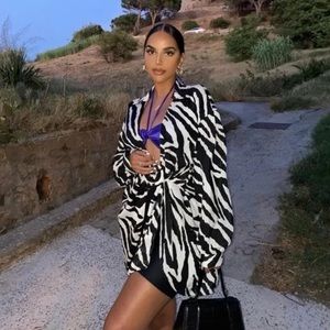 Zara zebra Print Dress